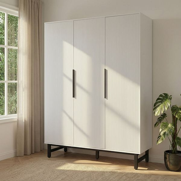HOME DELUXE Kleiderschrank NYLA Weiß - 150 x 200 cm, 74330