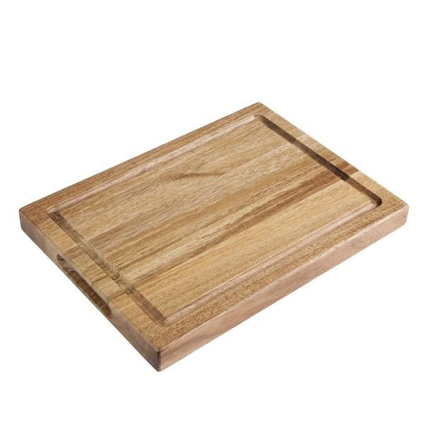 Olympia Steakbrett Akazienholz 26 x 19cm, mit Rille am Rand, DP138
