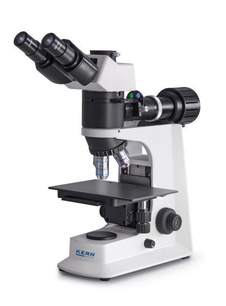 KERN Optics Metallurgisches Mikroskop Trinokular Inf Plan 5/10/20/50; HWF10x20; 5W LED (IL), OKM 173