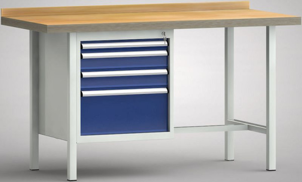 KLW Standard-Werkbank - 1500 x 700 x 840 mm L x T x H, links 50EA/100EA/100EA/250EA, WS116N-1500M40-E7021