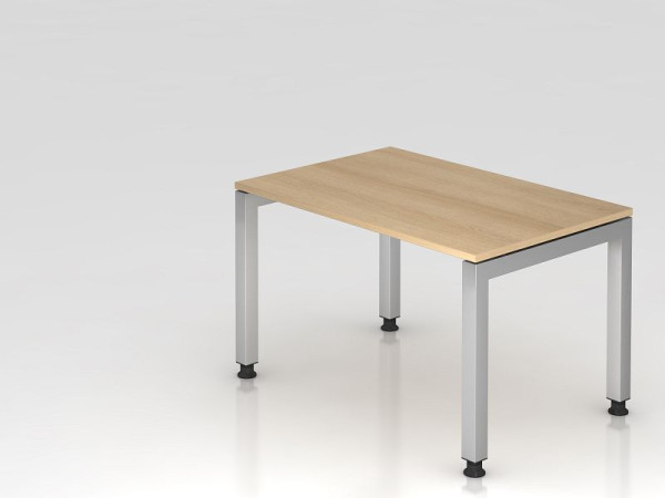 Hammerbacher Schreibtisch U-Fuß eckig 120x80cm Eiche, Rechteckform, schwebende Platte, VJS12/E/S