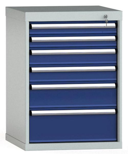 KLW Schubladenschrank 800 x 572 x 605 mm H x B x T, Einbaumaß: 700 mm, Einteilung: 27x27 Einheiten, EA / 100 kg, SEA0800-06EP-001