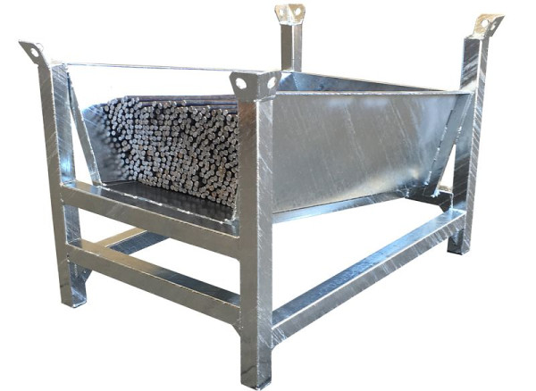 Schake Schnurpfahl SET 1 bestehend aus: 1x Lager und Transportpalette für Schnurpfähle, 500x Schnurpfähle 18x1000 mm, 301810-SET500