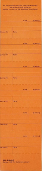 BOI Namenstreifen orange, 2-seitig bedruckt, VE: 50 x 1 Satz = 6 Stück, HO 1189-ORANGE