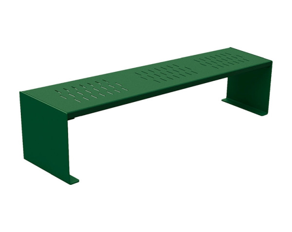 Procity Sitzbank Kube. 100% Stahl Ohne Rückenlehne, RAL 6005/RAL 6005, 306393.6005