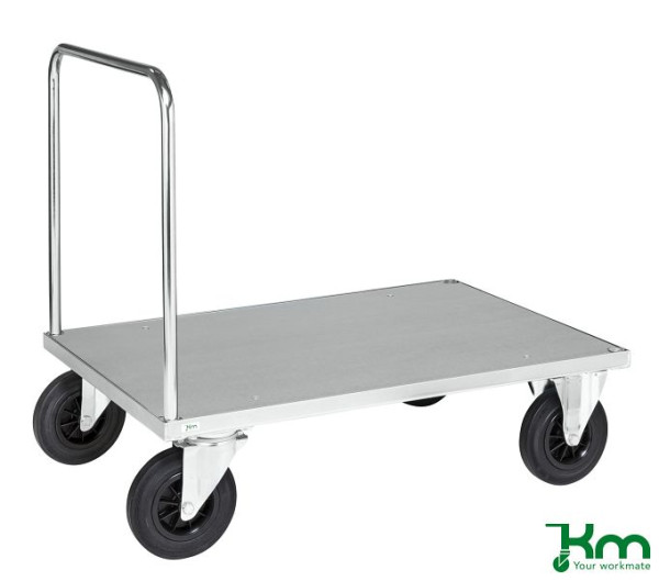 Kongamek Plattformwagen mit Schiebebügel, 2 Räder mit Bremsen, 1200 x 800 x 260 mm, Serie 600, KM631-3B