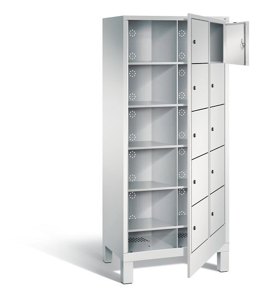 C+P Wäsche-Sammelschrank Evolo, H1850xB810xT500mm, Farbe: Lichtgrau, 48060-205 S10004