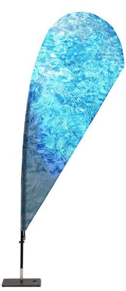 Showdown Displays Beachflag Glasfaser Tropfen-Form XL Druck, BFFD-XLG