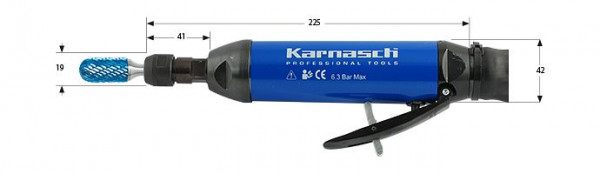Karnasch 11.4710 Druckluft Profi-Geradschleifer KAMD25LR für Frässtifte Schaft 6,0mm, 114710