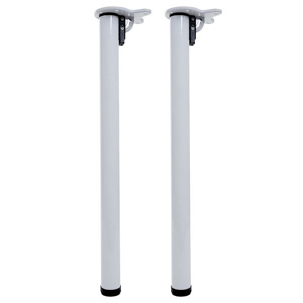 Mendler 2er-Set Tischbein HWC-H34, für Schreibtisch Esstischfuß Tischgestell, klappbar 72cm, weiß, 112041