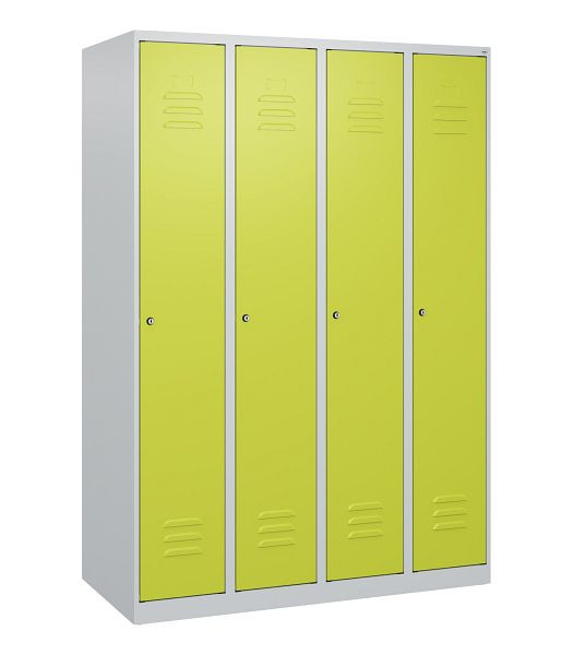C+P Umkleidespind Classic PLUS mit Mitteltrennwand, 4 Abteile, 1700x1200x500mm, 7035/0024, Zylinderschlösser, 0800007-40F S10022