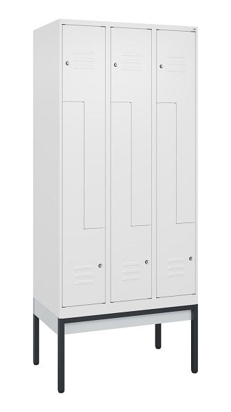 C+P Z-Spind Classic PLUS, Gestell, 6 Abteile, 2120x900x500mm, 9016/9016, Zylinderschlösser, 0800337-306 S10029