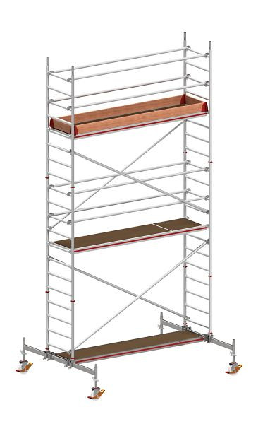 HYMER Fahrgerüst nach DIN EN 1004 mit Comfortaufbau, Rahmenteilbreite 0,80 m, Bühnenlänge 2,95 m, Reichhöhe 6,60 m, 817106