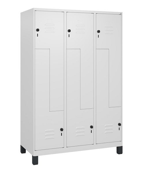 C+P Z-Spind Classic PLUS, Füße, 6 Abteile, 1800x1200x500mm, 9016/9016, Drehriegel, 0800137-326 S10014