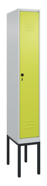 C+P Umkleidespind Classic PLUS mit Mitteltrennwand, Gestell, 2120x300x500mm, 7035/0024, Drehriegel, 0800307-10F S10010