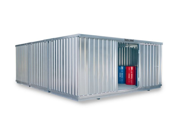 SÄBU SAFE Tank Kombination 5000, für WGK 1-3, verzinkt, zerlegt, nicht isoliert, 5080 x 6520 x 2300 mm, Einflügeltür auf der 5 m Seite, F319860101-F911