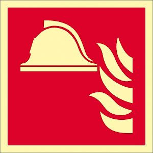 Moedel Mittel und Geräte zur Brandbekämpfung ISO 7010, Alu, nachleuchtend, 160-mcd, 200x200 mm, 57101