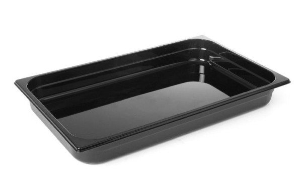 Hendi Gastronorm-Behälter Polycarbonat 1/1, 9 L, LxBxH: 530x325x65 mm, Schwarz, 862209