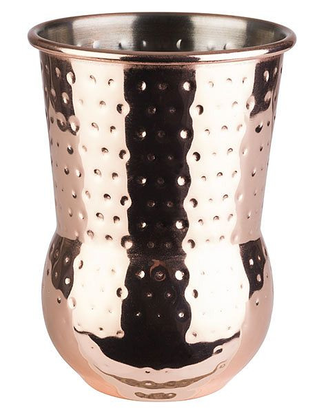 APS Becher -JULEP MUG-, Ø 8 cm, Höhe: 11,5 cm, Edelstahl, Kupfer-Look, gehämmerte Oberfläche, Volumen: 0,4 Liter, 93337