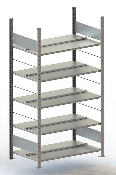 Meta Büro Steckregal Compact GR 1850x1000x600 mm, RAL 7035, Bodenanzahl: 5, 20077646