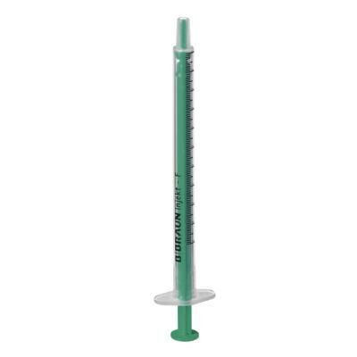 Rettberg Einmalspritzen, steril, 2-teilig (Körper aus PP und Kolben aus PE), latex- und silikonölfrei, 1 ml:0,01 ml, VE: 100 Stück, 107000320