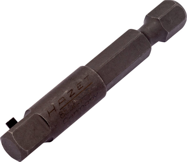 Hazet Schlag-, Maschinenschrauber Adapter, Sechskant massiv 6,3 (1/4 Zoll), Vierkant massiv 6,3 mm (1/4 Zoll), Länge: 50 mm, 8508S-3