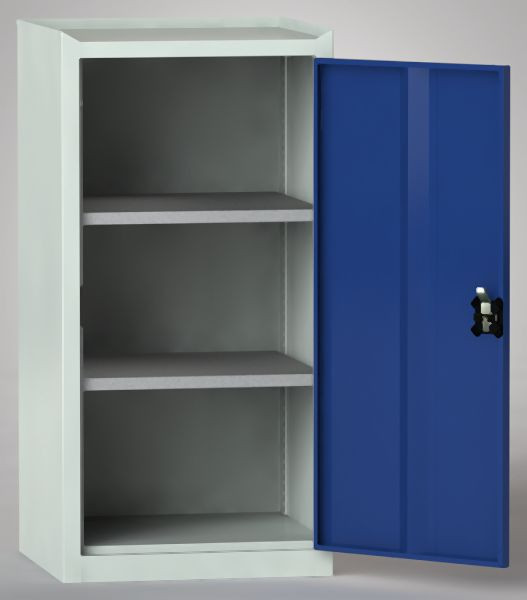 KLW Werkzeugschrank 1000x500x480mm (HxBxT), 3-seitiger Abrollrand, 2 verstellbare verzinkte Fachböden, ohne Schubladen, 7FG-AG1000TR-0001XRB