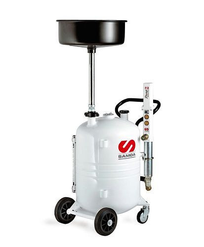 DENIOS Fahrbarer Altölsammler, mit Sammeltrichter, 70 Liter, mit Absaugpumpe, 305383