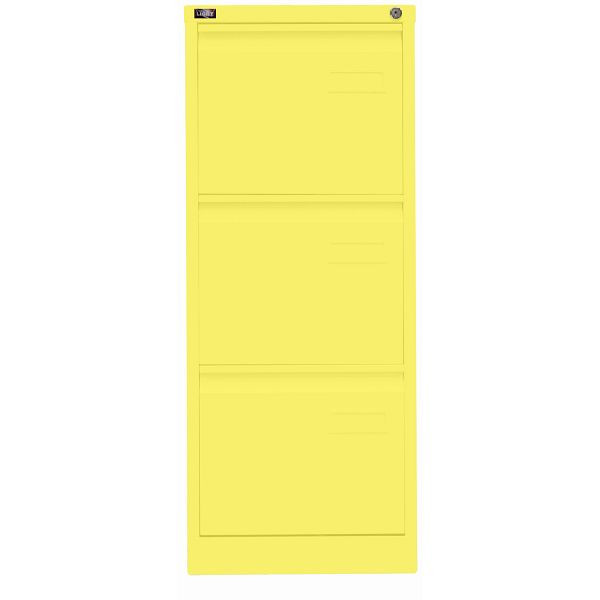 Bisley LIGHT Hängeregistraturschrank LIGHT, einbahnig, 3 HR-Schubladen, 641 zinkgelb, IPCCA13641