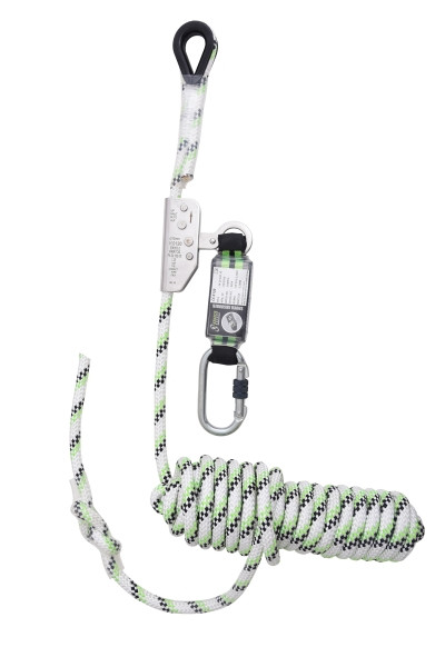 Kratos NIRO, Mitlaufendes Auffanggerät auf Kernmantelseil mit Bandfalldämpfer Länge 50 Meter, FA2010250