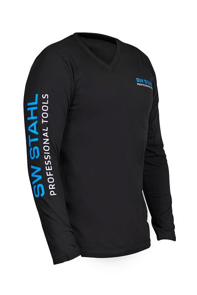SW-Stahl Langarmshirt mit V-Ausschnitt, Größe L, 50018-L