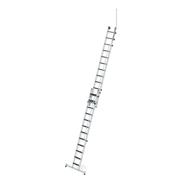 Munk Günzburger Steigtechnik Stufen-Seilzugleiter 2-teilig mit Handlauf und Ausstiegsholm 2x12 Stufen, 40695