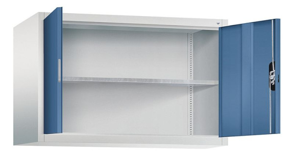 C+P Aufsatzschrank Acurado, H790xB1200xT500mm, Farbe: Lichtgrau / Fernblau, Muldengriff, 9485-009 S10102