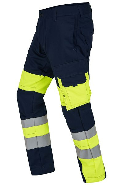 ROFA Bundhose teils 2-lagig 2430, Größe 60, Farbe 488-marine-leuchtgelb, 2652430-488-60