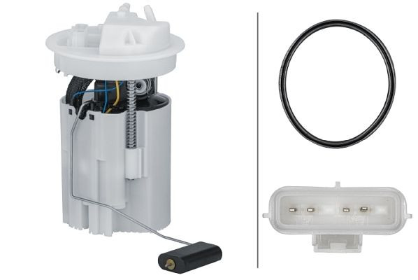 HELLA Kraftstoff-Fördereinheit, 12V, elektrisch, 4-polig, mit Dichtung, 8TF 358 303-231