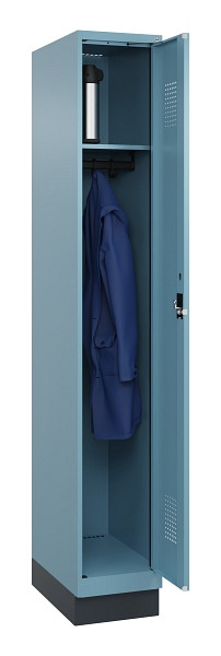 C+P Spind Evolo PLUS, mit Sockel, 1 Abteil, 1950x300x500mm, 0010/0010, Verschluss Zylinderschloss, Ablageböden 1, 049020-10 S10048