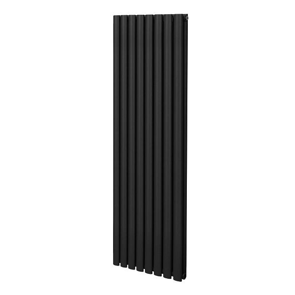 Monster Oval Röhrenheizkörper, 1600mm x 480mm, Schwarz, 213030