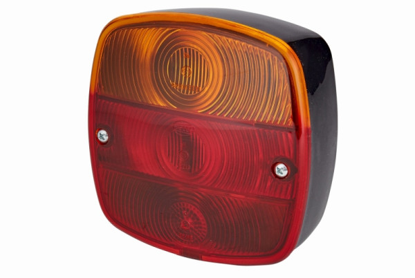 HELLA Heckleuchte, Glühlampe, 12V, Anbau/geschraubt, Lichtscheibenfarbe: rot/gelb, Stecker: Schraubkontakt, links/rechts, P21W / R10W, 2SD 002 514-161