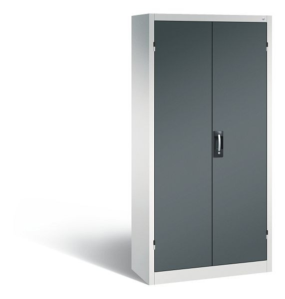 C+P Büro-Drehtürenschrank Acurado, H1950xB930xT400 mm, Lichtgrau/Anthrazit, 9260-05 S10065