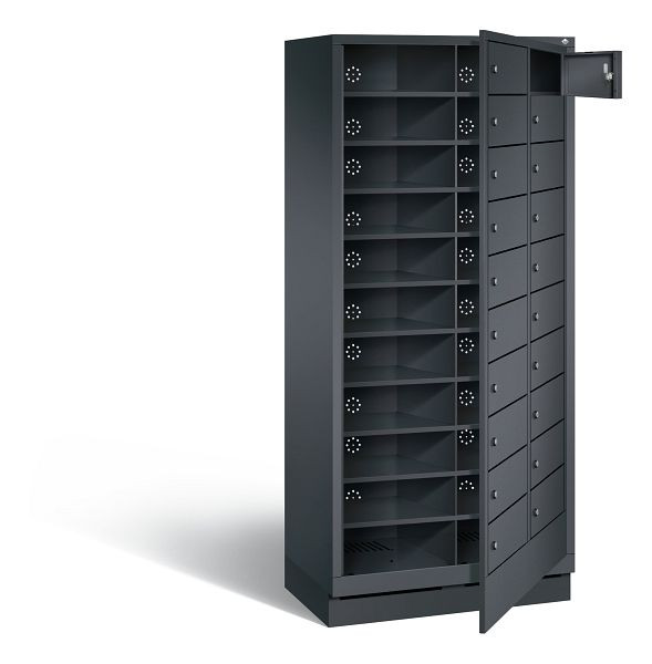 C+P Wäsche-Ausgabeschrank Evolo, H1800xB810xT500mm, Farbe: Schwarzgrau, 48160-210 S10077