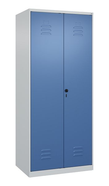 C+P Umkleidespind Classic PLUS SW, 2 Abteile, 1850x800x500mm, 7035/5023, Drehriegel, 080002-22 S10023