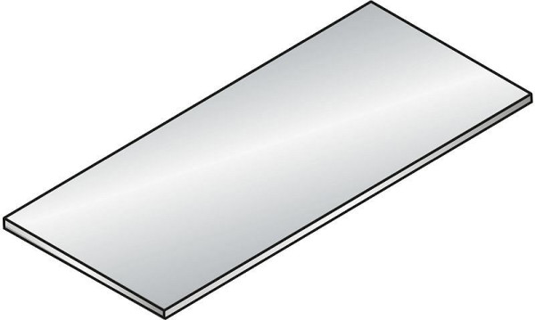 C+P 25 mm Abdeckplatte aus direktbeschichteter Spanplatte (DBS), Maße (B x T): 1000 x 420 mm, Dekor DBS: Dekor Hellgrau, 3212-1000 S10000