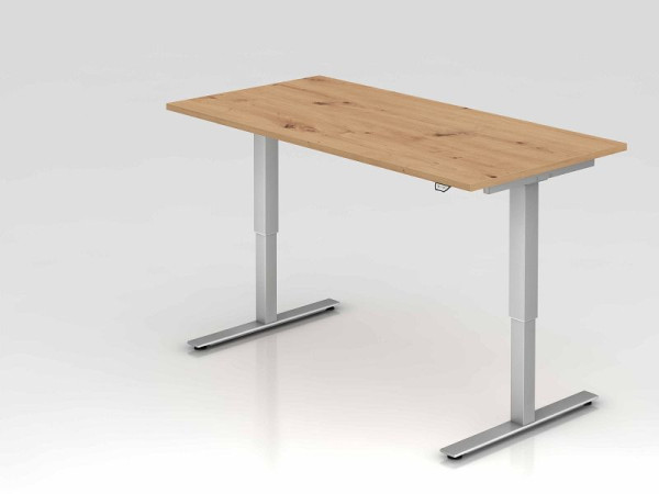 Hammerbacher Schreibtisch XMST16, 160 x 80 cm, Platte: Asteiche, 25 mm dick, 2 mm ABS-Kante, Rechteckform, VXMST16/R/S