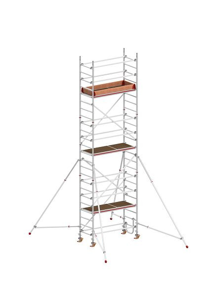 HYMER Fahrgerüst nach DIN EN 1004 mit Comfortaufbau, Rahmenteilbreite 0,80 m, Bühnenlänge 1,90 m, Reichhöhe 7,25 m, 847207