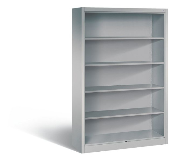 C+P Stahlregal mit Rückwand Acurado, H1950xB1200xT400mm, Farbe: Weißaluminium, 5 OH, 9360-000 S10004