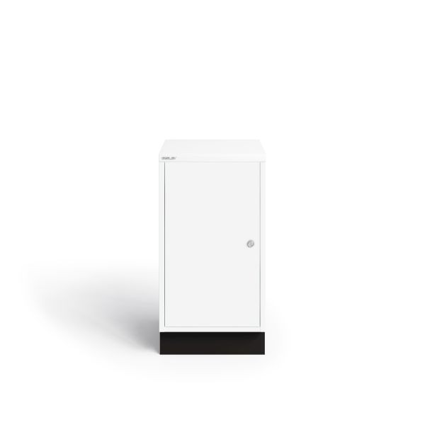 Bisley MultiDrawer, 29er Serie, abschließbare Flügeltüre mit Sockel, Türanschlag rechts,Farbe verkehrsweiß, LS29R696