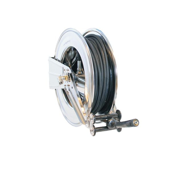 Ebinger Schlauchaufroller OSM 510, Max. 400bar/130°C, 25m - 10mm ID Hochdruckschlauch 2SN, Gehäuse: Edelstahl, 1.514.402