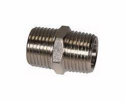 Riegler Doppelnippel R 1/4 außen, R 1/4 außen, SW 14, 100769, 4047322220521