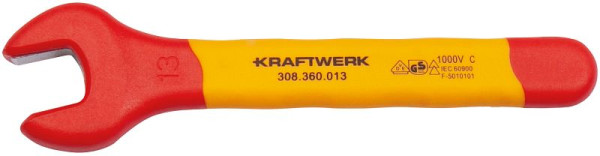 Kraftwerk Maulschlüssel 13 mm VDE, 308.360.013, 7612206135894