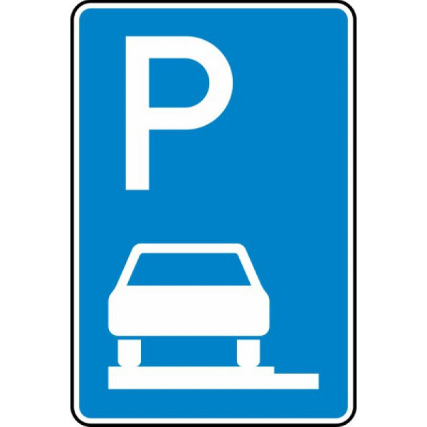 Stein HGS Parken auf Gehwegen ganz in Fahrtrichtung links Nr. 315-60, 420 x 630 mm, RA1, Flachform 3 mm, 315-60-113
